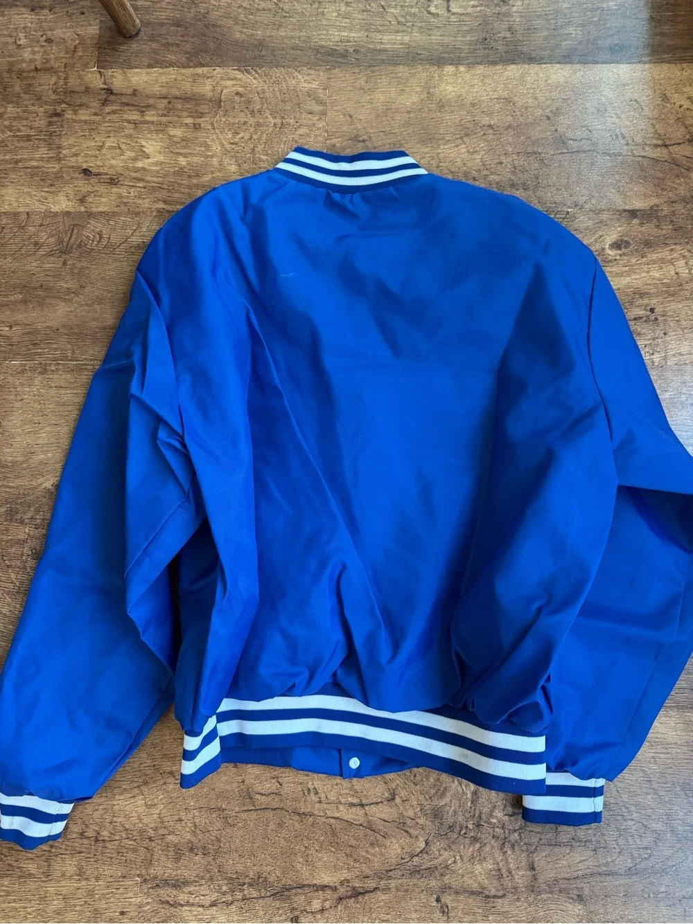 Vtg Swingster Varsity Jacket Button Up Funk’s G Size XL Blue Excellent Farm